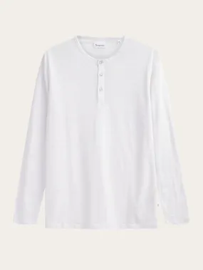 Regular linen henley - GOTS/Vegan - Bright White