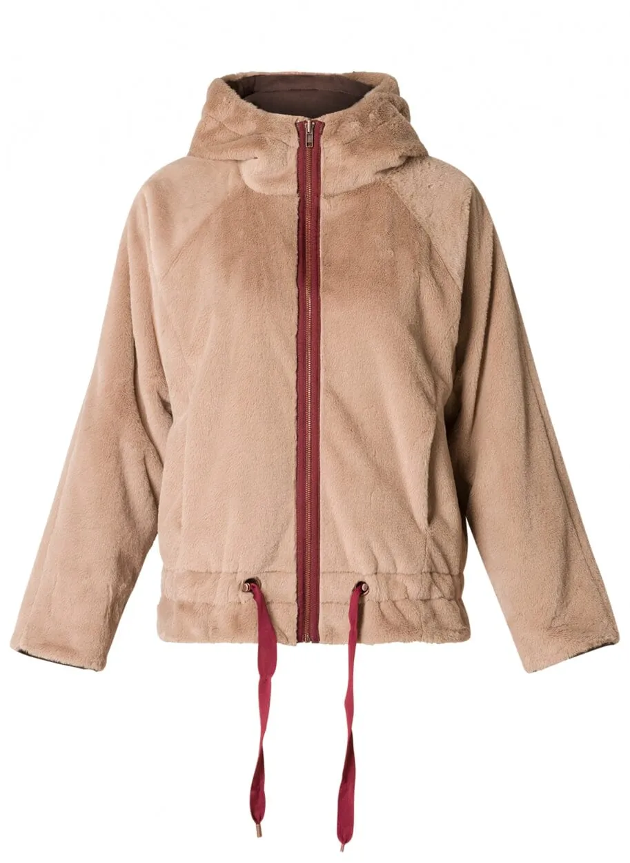 REVERSIBLE OVERSIZE FLEECE AND COTTON JACKET