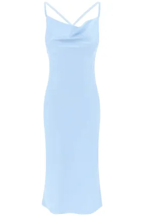 Rotate satin midi slip dress for a