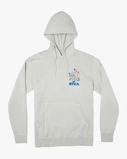 RVCA LP x KLW Skull Club Hoodie - Silver Bleach