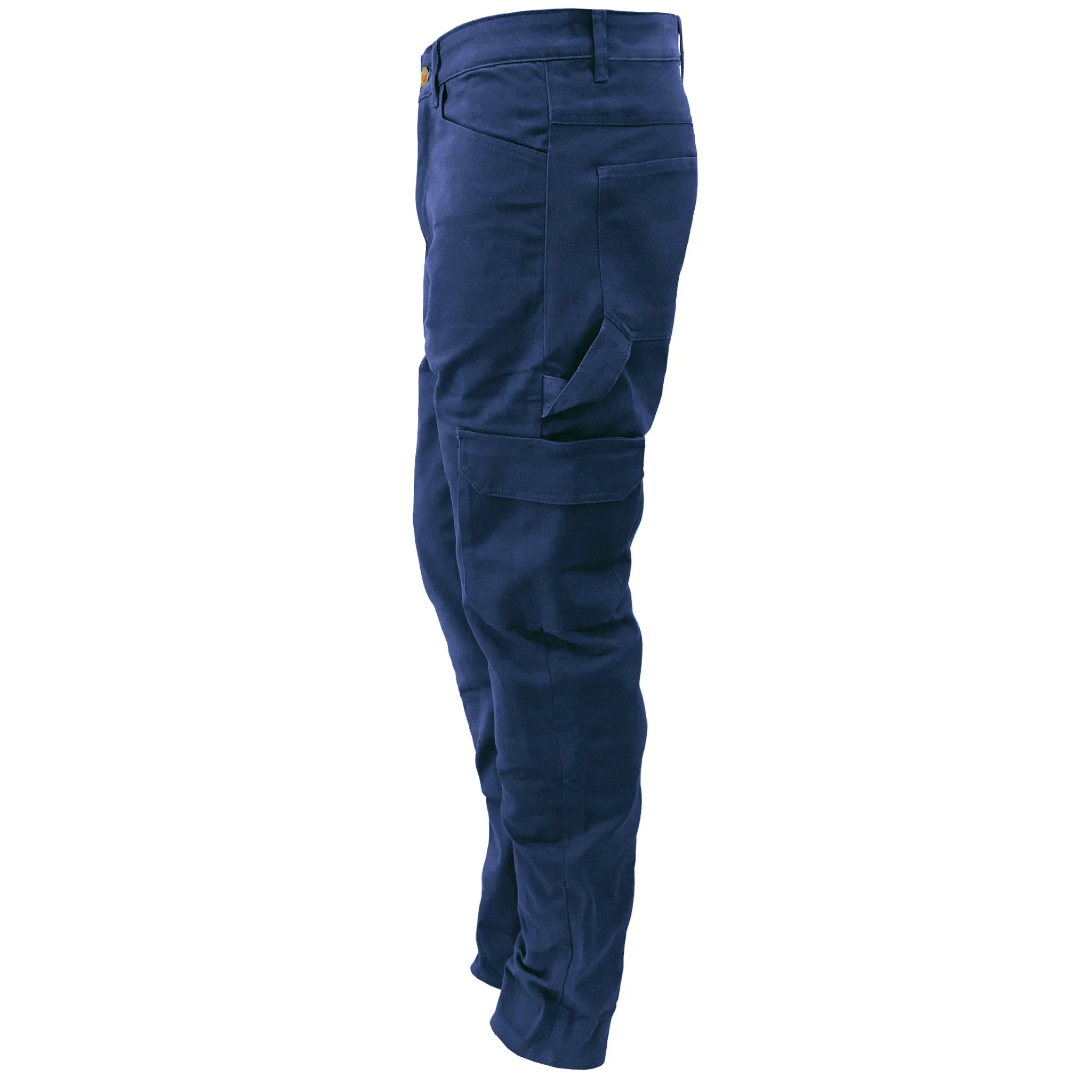 SALE Straight Leg Cargo Pants - Navy Blue with Pads