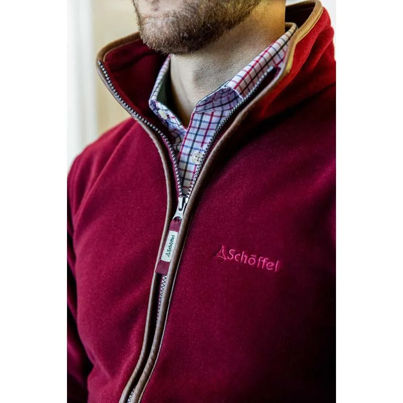 Schoffel Cottesmore Mens Fleece Jacket - Claret