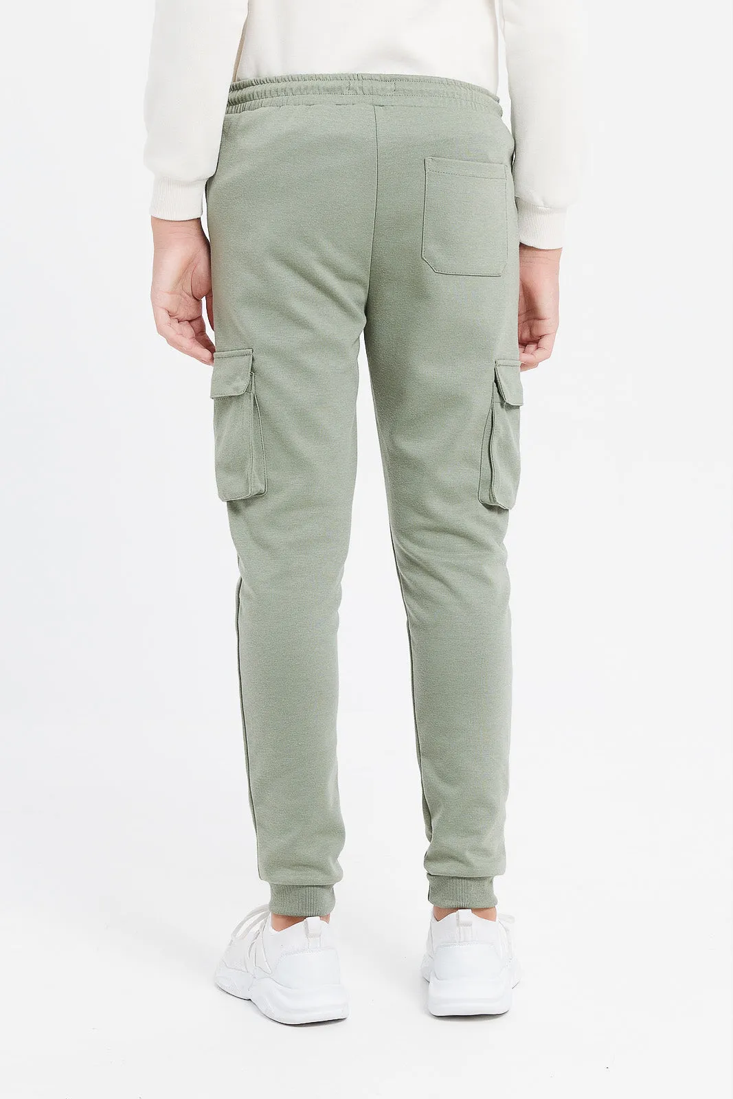 Senior Boys Olive Cargo Active Pants