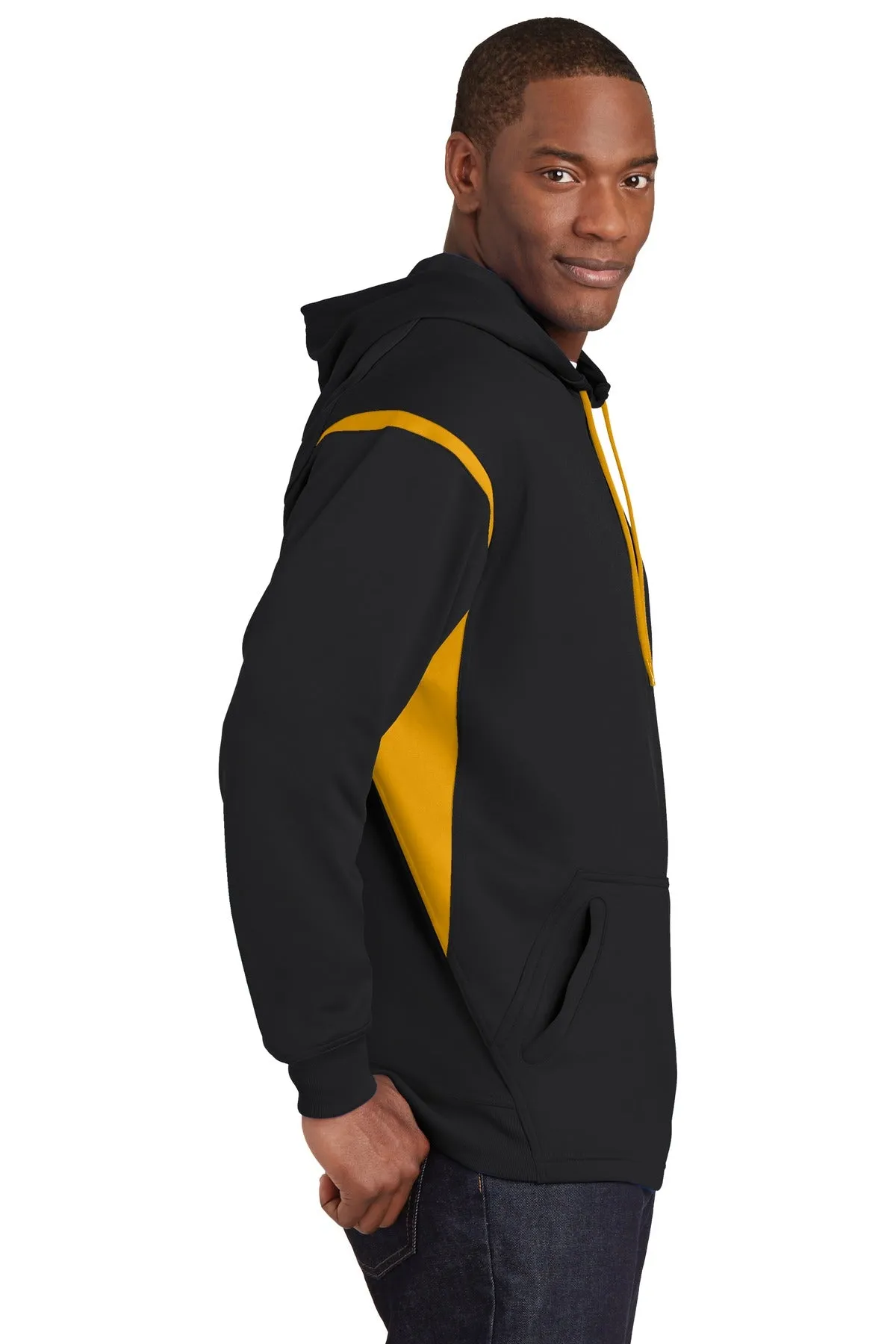 Sport-Tek® Tech Fleece Colorblock Hooded Sweatshirt. F246