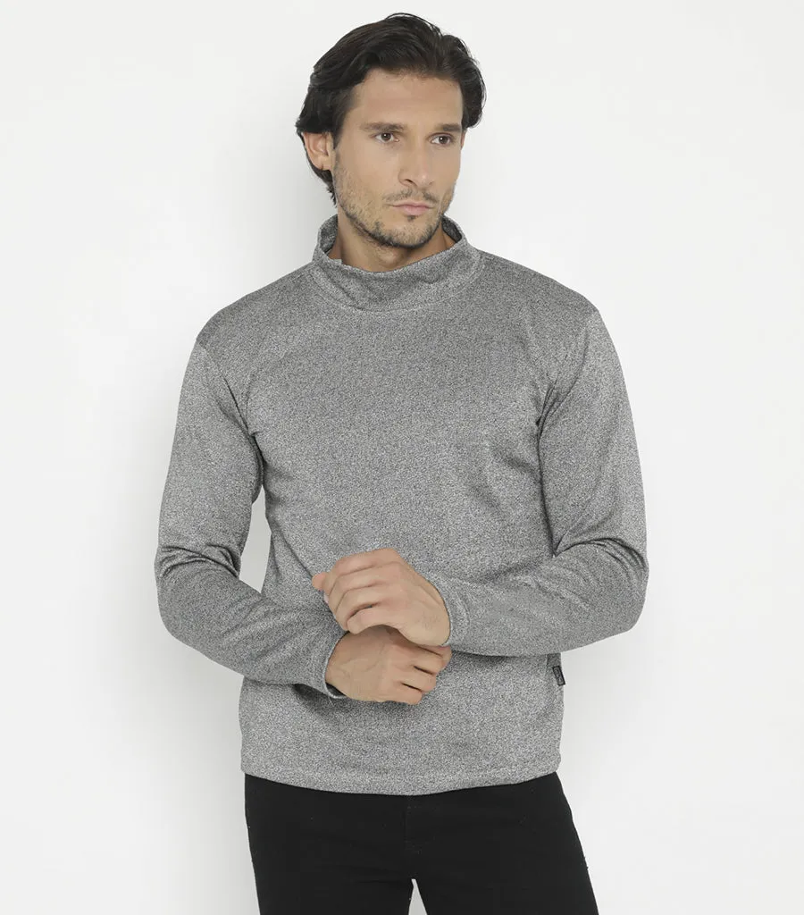 STYLISH ARMOR Turtleneck Sweatshirt with Thumbholes