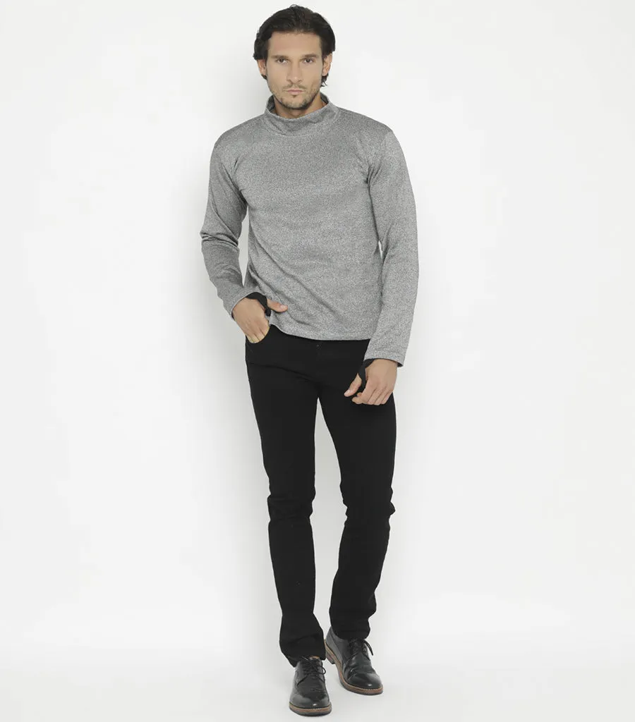 STYLISH ARMOR Turtleneck Sweatshirt with Thumbholes