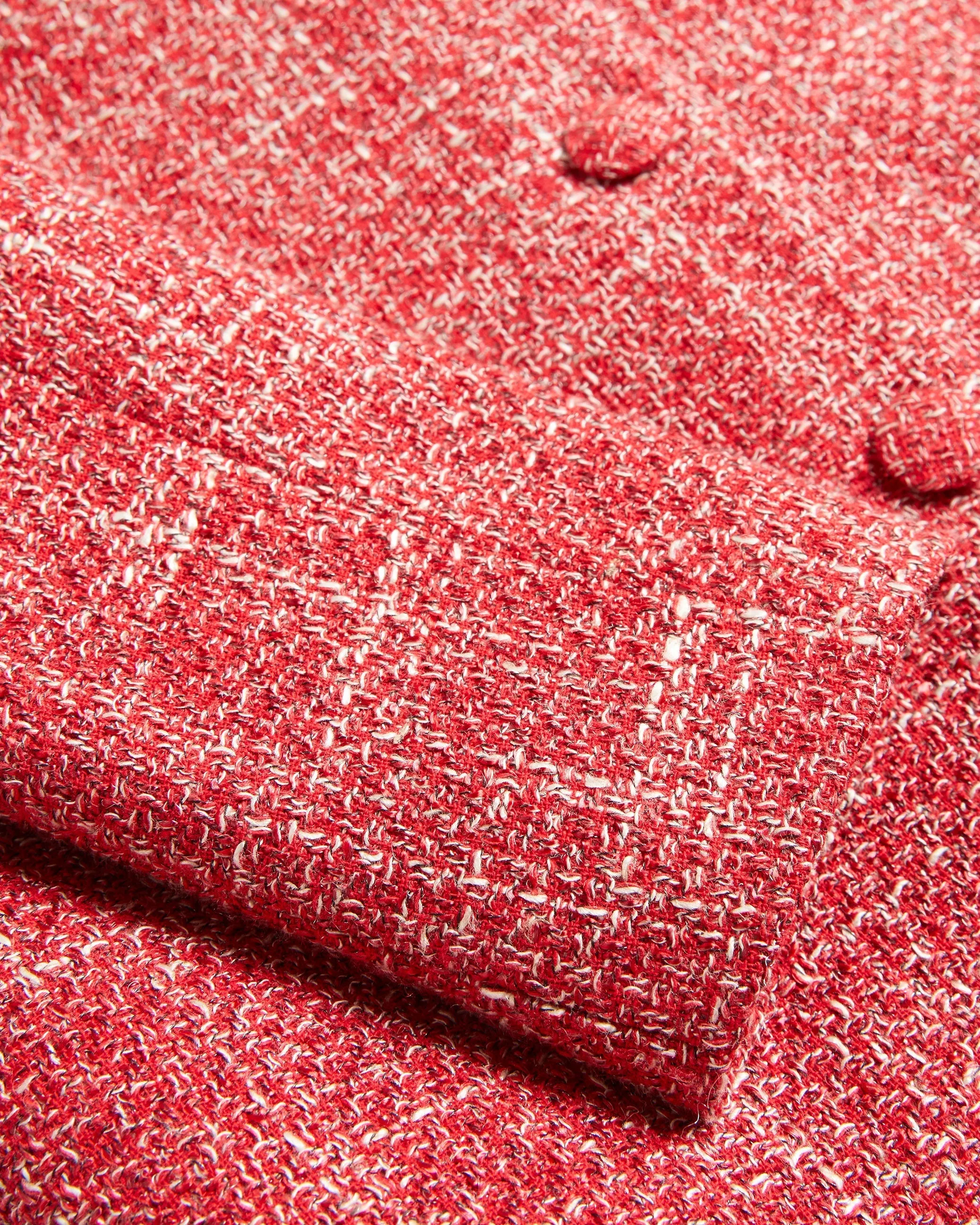 Sumi Cropped Boucle Fitted Jacket Red