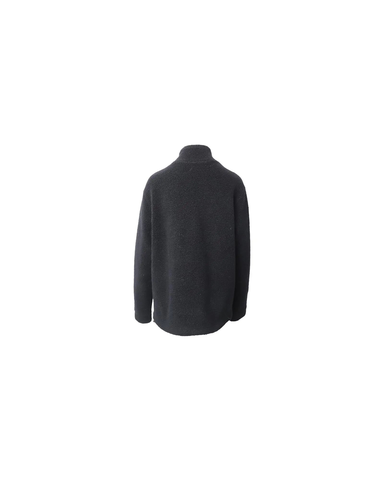 Summit Half Zip Fleece Pullover in Black Wool