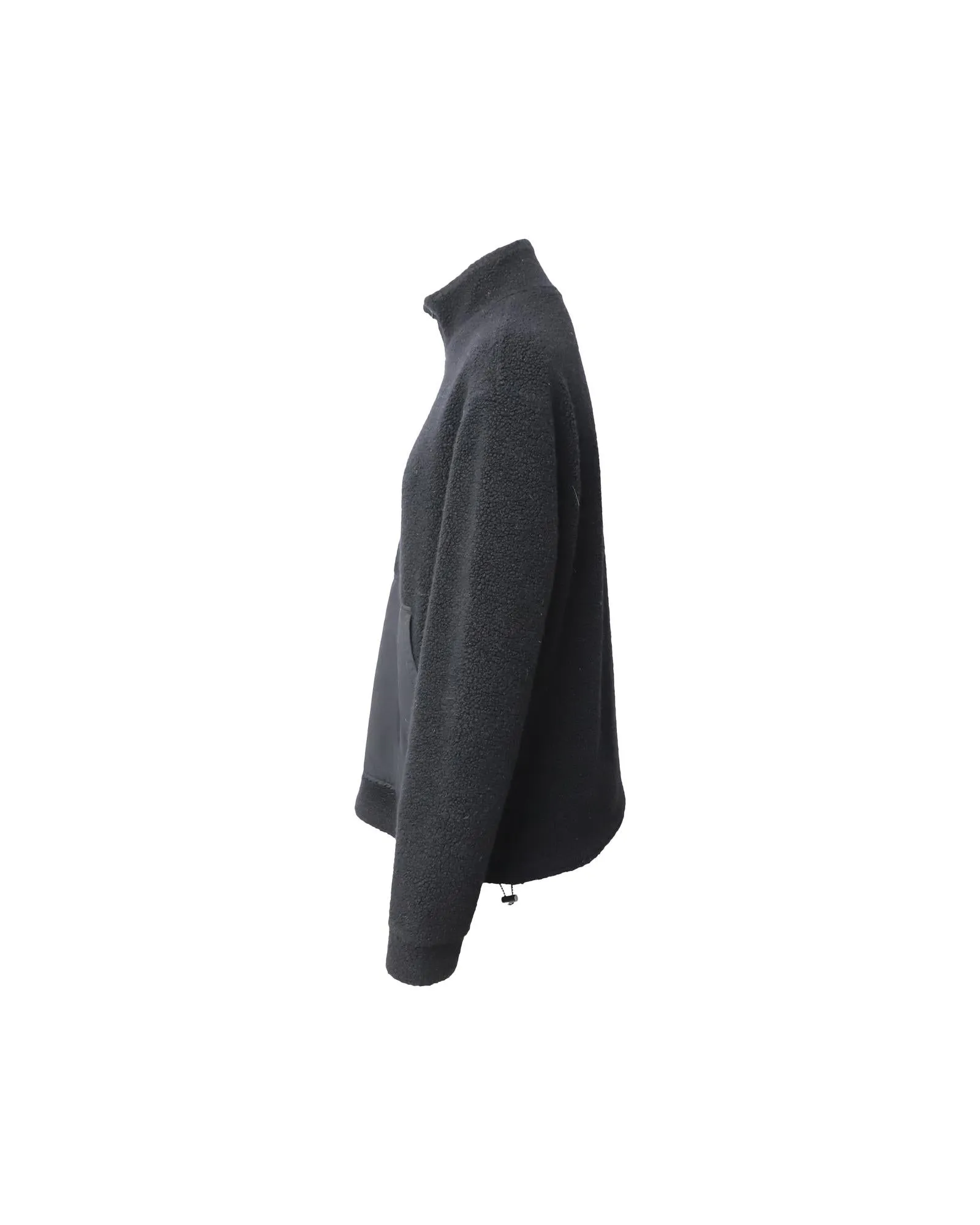 Summit Half Zip Fleece Pullover in Black Wool