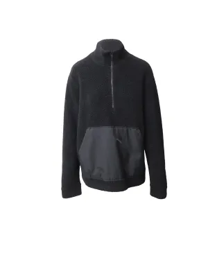 Summit Half Zip Fleece Pullover in Black Wool