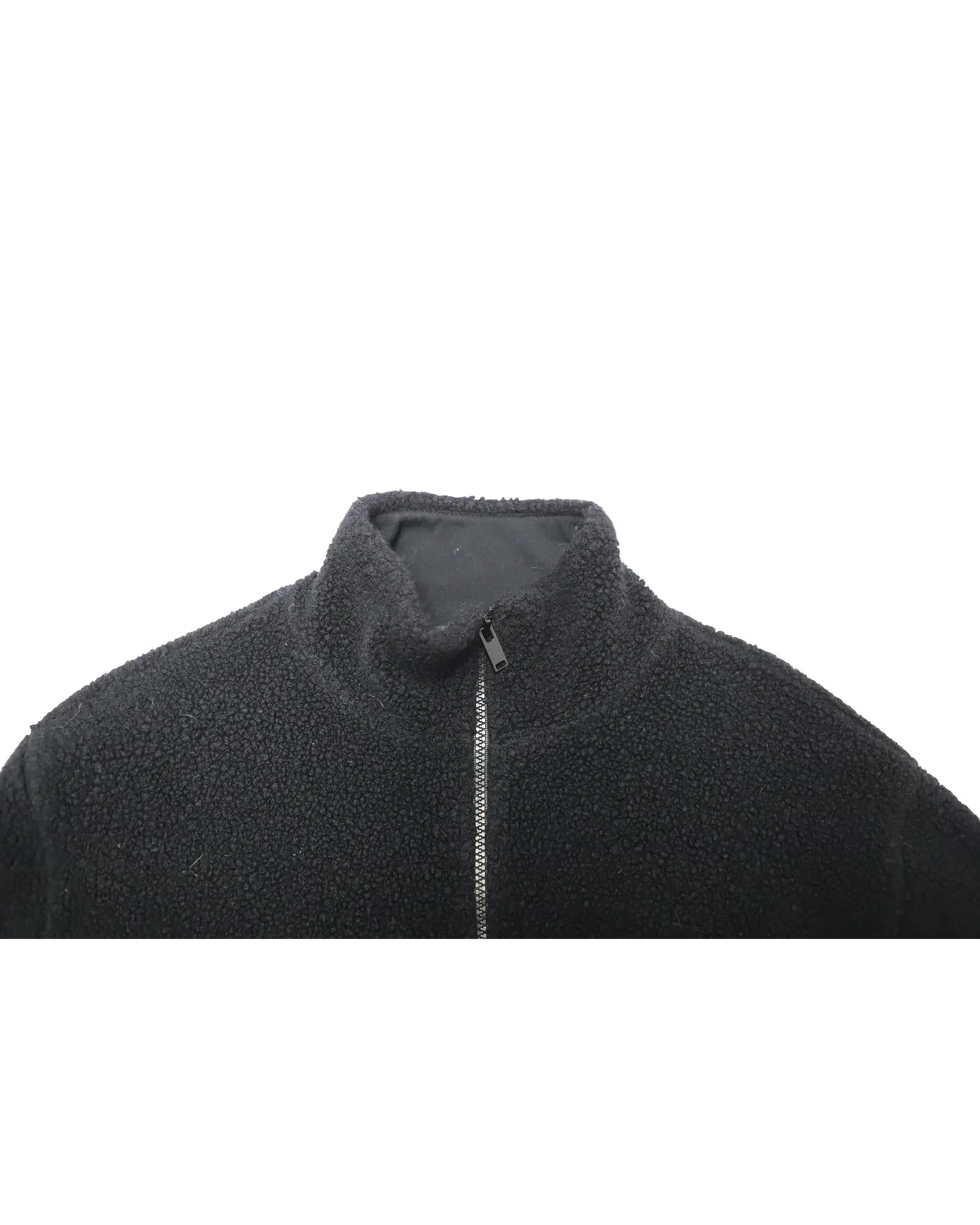 Summit Half Zip Fleece Pullover in Black Wool