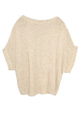 Tape Yarn Hand Knit Sweater