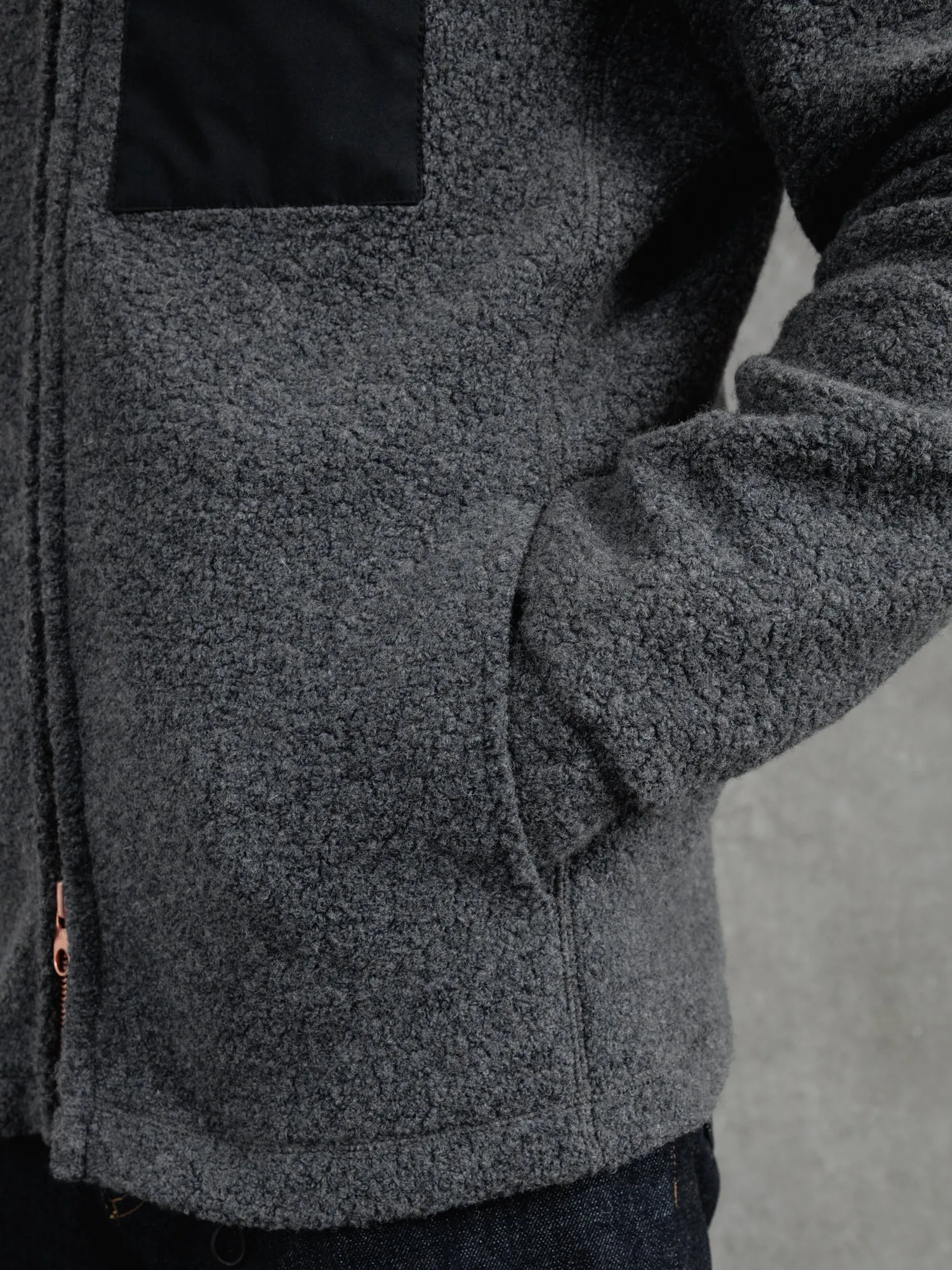 The Zip Up Fleece Jacket - Cobble Grey