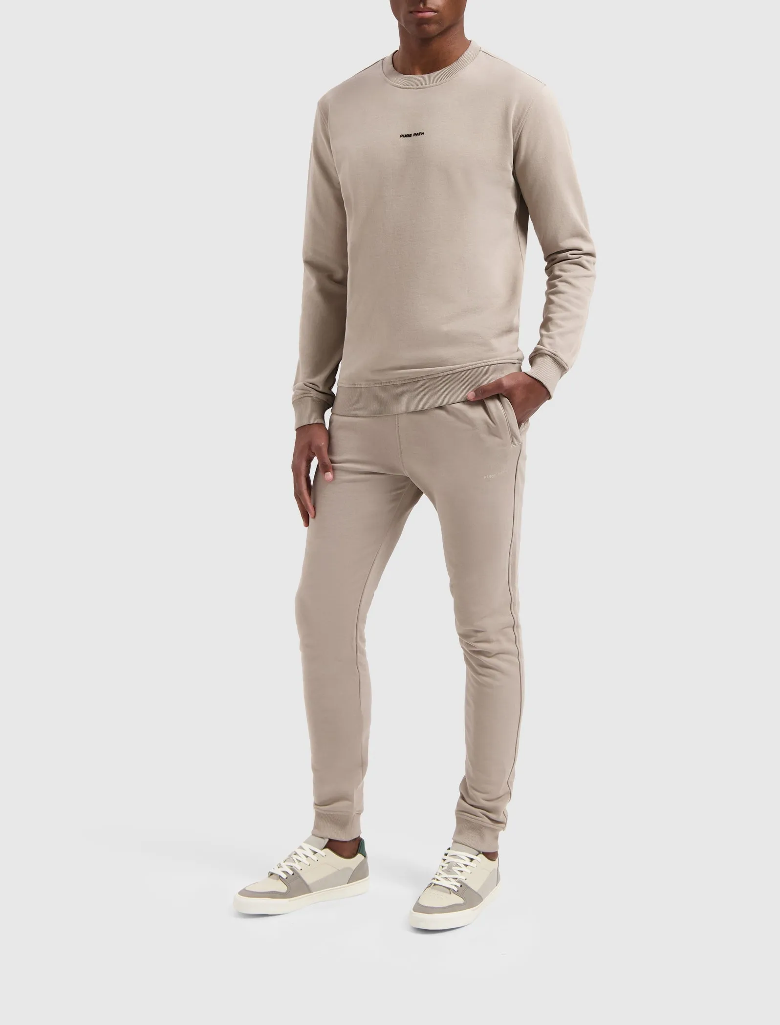 Tonal Logo Sweatpants | Taupe