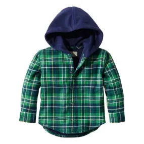 T's Fleece-Lined Hooded Flannel Shirt