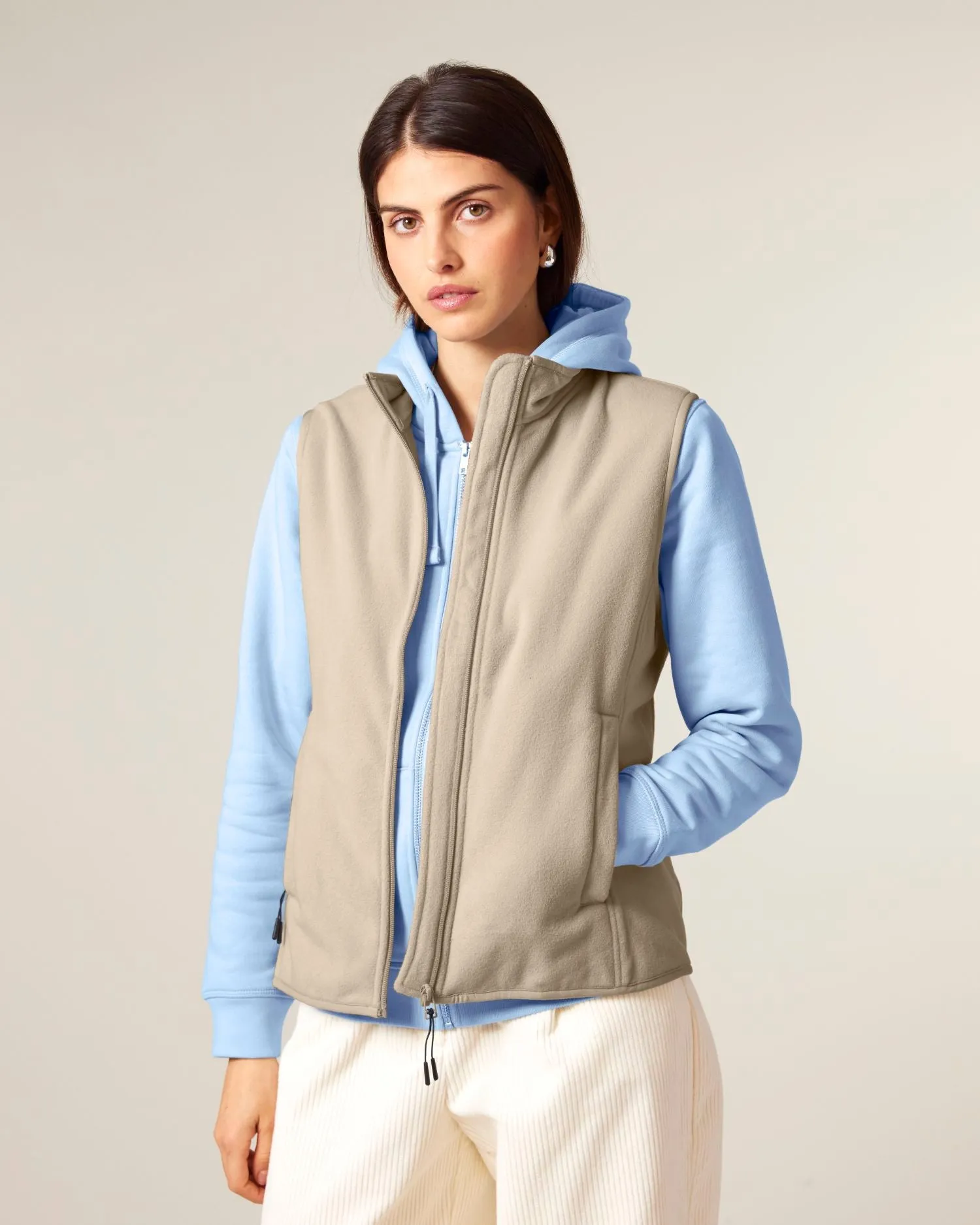 Women’s Recycled Sleeveless Fleece Jacket - 300 GSM | Stella Quester STJW241