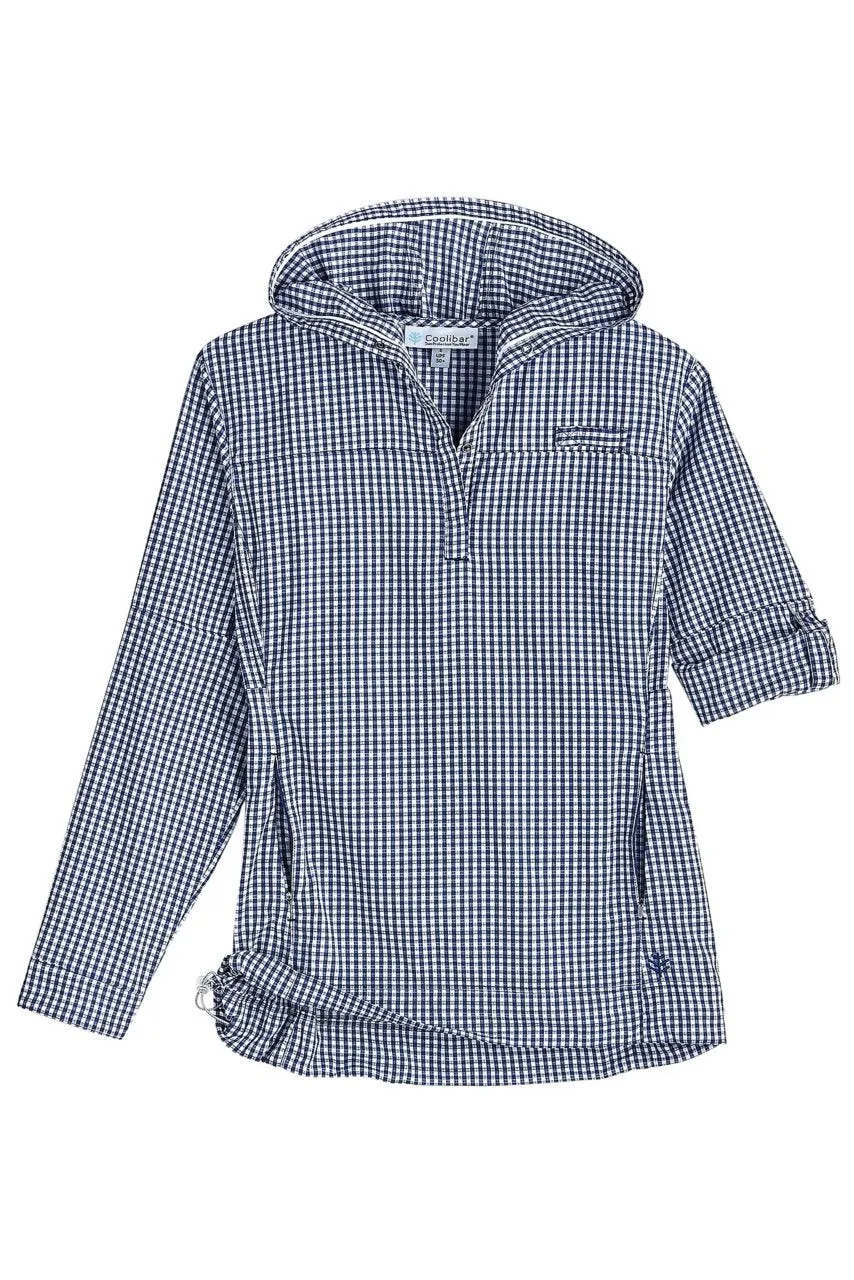 Women's Sea Spray Henley  |  Navy Gingham