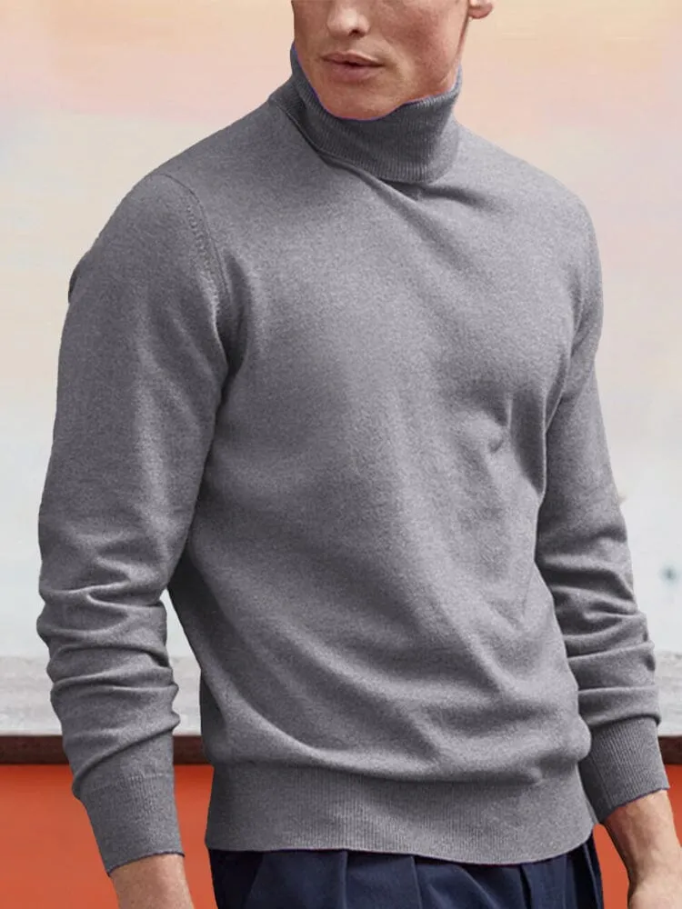 wool turtleneck bottoming sweater